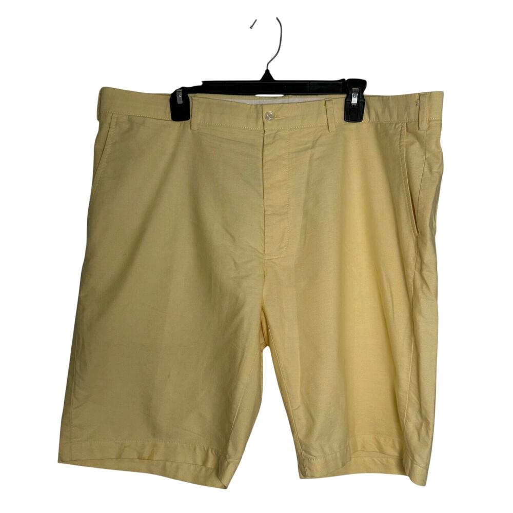 Polo by Ralph Lauren Preston Short Light Yellow Flat Front Size 40 100% Cotton